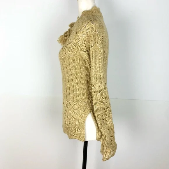 Kenzie golden crochet sweater - Picture 4 of 7